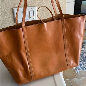 KARA Brown Leather Tote